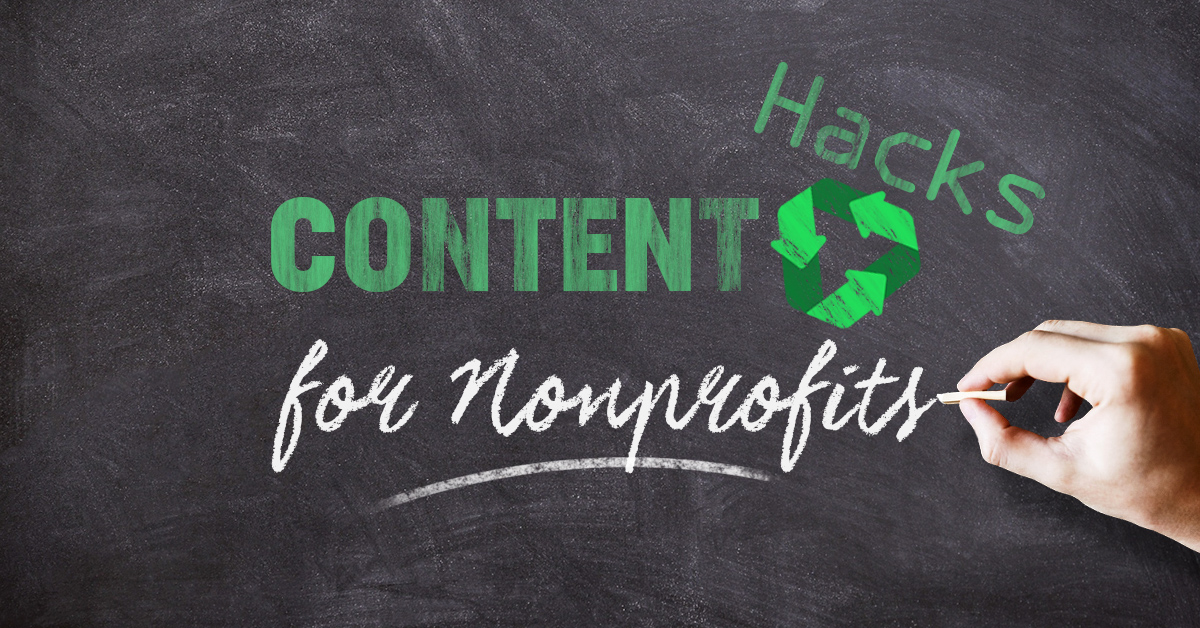 Content marketing for your nonprofit doesn't have to be difficult. Promise. You can repurpose content. We'll show you how.
