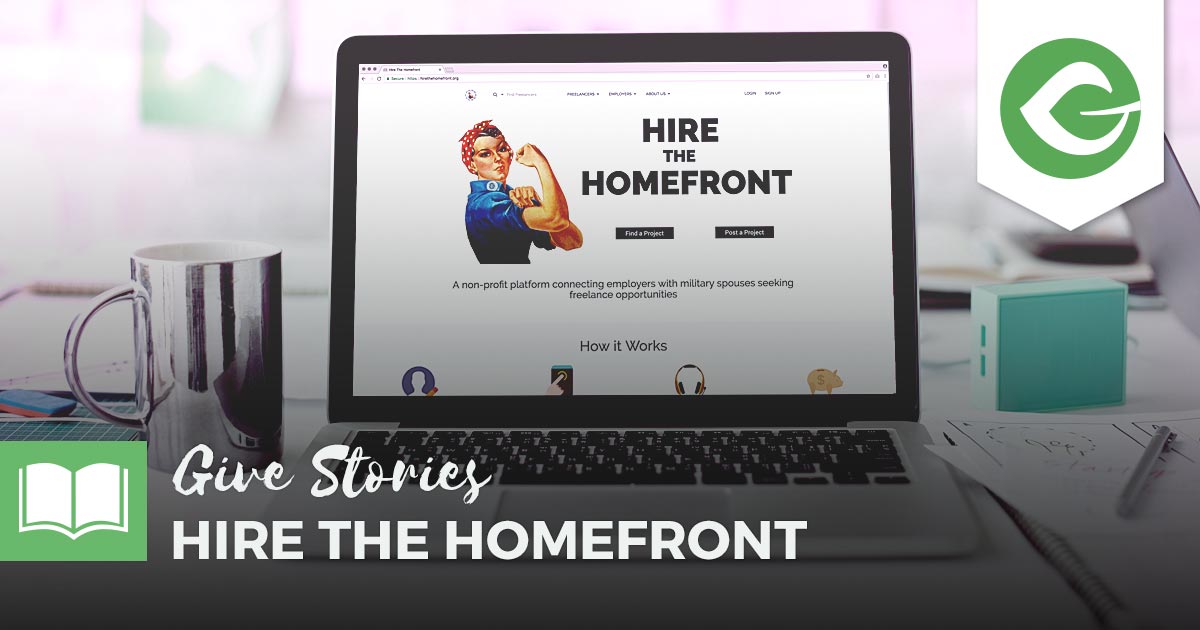 Hire the Homefront is a cause promoting remote work for military spouses. We’re excited that they’re using Give as part of their fundraising efforts.
