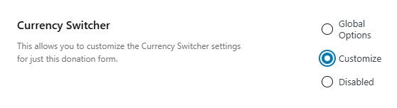 Customize  option for Currency Switcher 