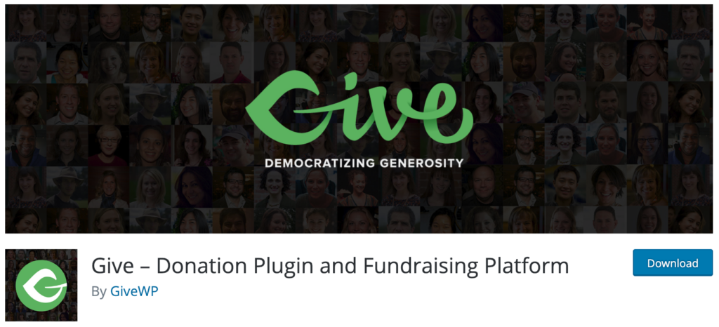 Donation form Gutenberg Block plugin - GiveWP. 