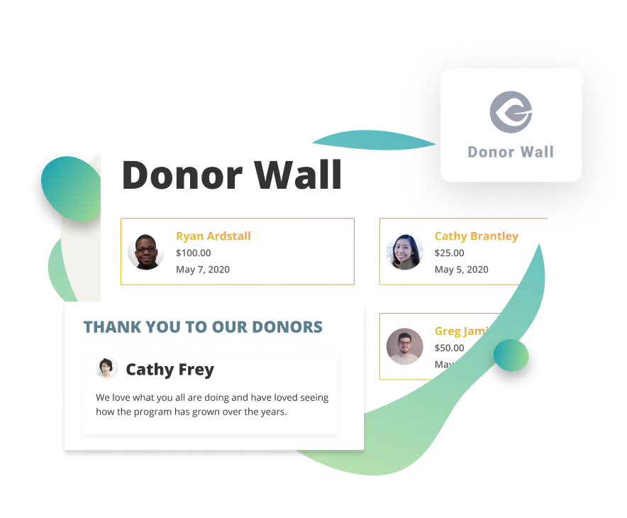 The GiveWP donor wall allows you to thank your donors on any page, post, or widget area.