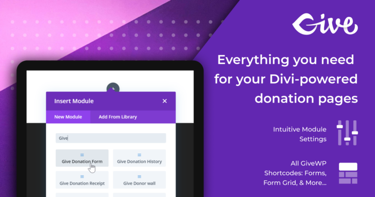 Everything you need to build donation landing pages with your Divi-powered websites