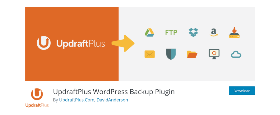 the updraft-plus back-up plugin on wordpress.org