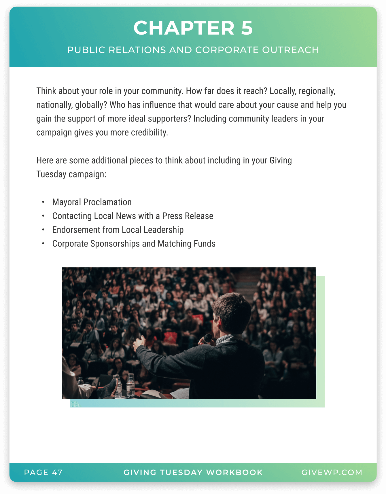 This workbook even includes a public relations chapter to help your nonprofit reach more people.