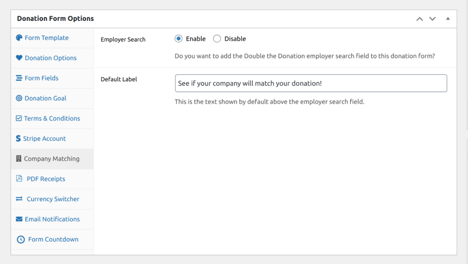 form customization for give - double the donation