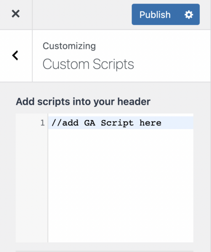 Adding custom GA scripts