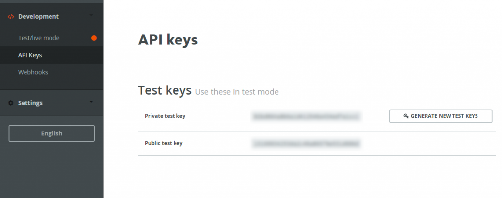 Paymill API Keys