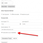 Constant Contact Opt-In on a Donation Form
