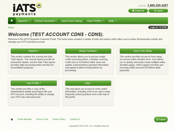 The iATS Merchant Portal